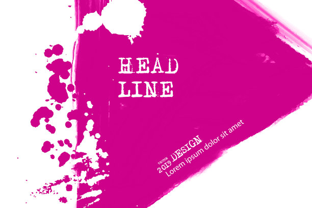 油漆横幅笔触图片下载