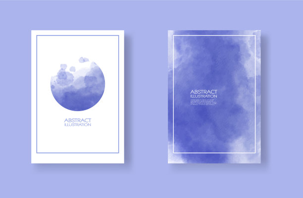 卡片与水彩元素设置手绘图片下载