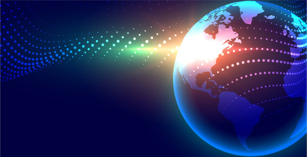 未来的数字地球全球化概念图片下载