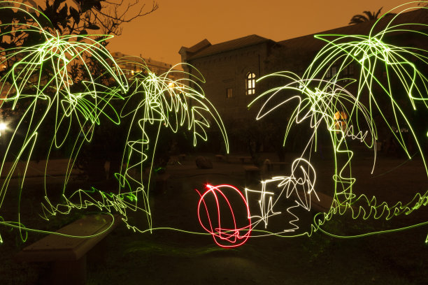 旅行海滩光画绘画图片下载