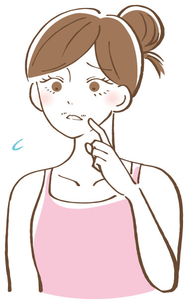 一个留胡子的女人的画像图片下载