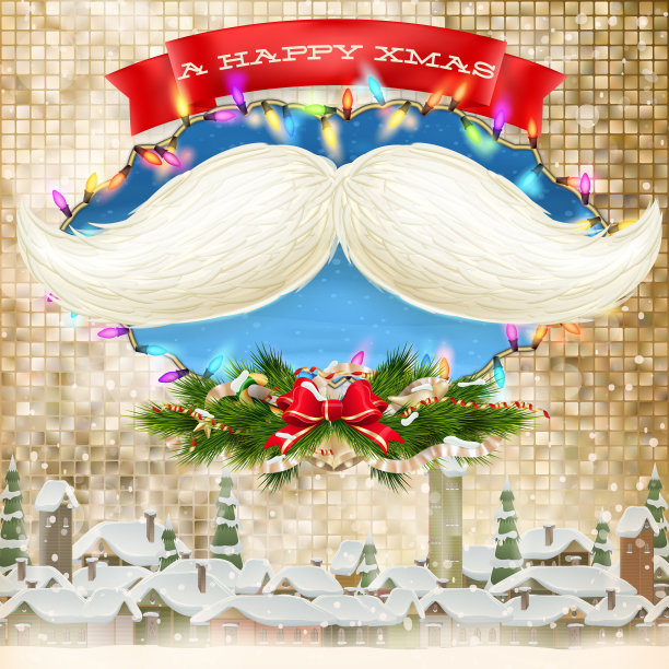 白色的圣诞老人的胡子。每股收益10图片下载