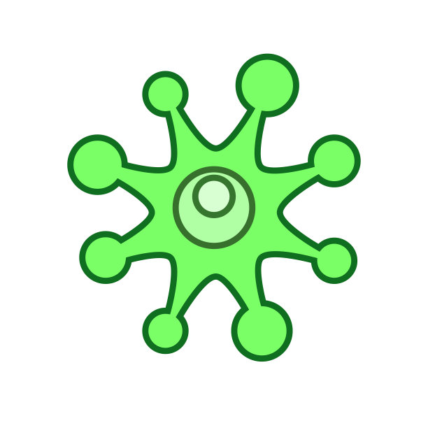 细菌，微生物，病毒轮廓向量图标。显微细菌或芽孢杆菌，分离于白色背景上图片下载