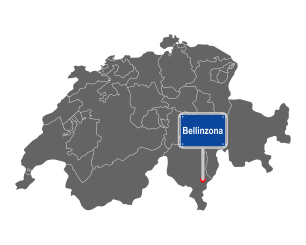 瑞士地图，Bellinzona路标图片下载
