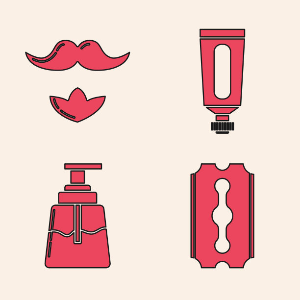 定刀片刮胡刀或剃须膏图片下载