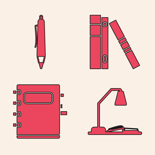 工作场所设置台灯和开卷笔图片下载