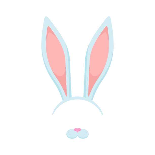 插图兔子耳朵平面设计图片下载