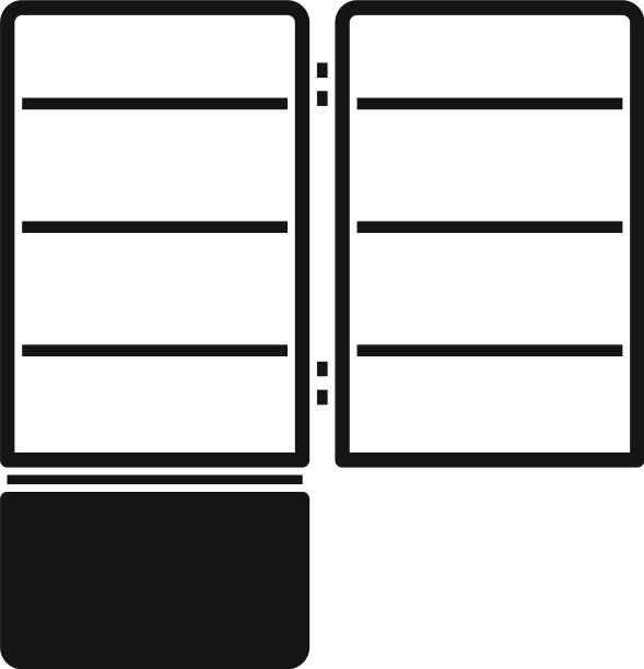 厨房冰箱图标简单风格图片下载