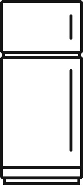 冷柜图标轮廓风格图片下载