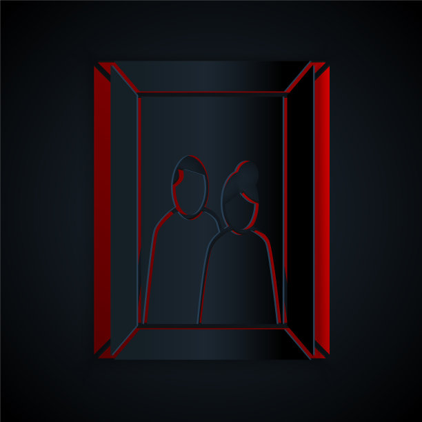 剪纸画框在桌面上图标隔离上图片下载