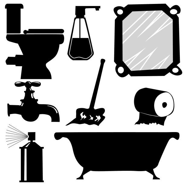 设置剪影浴室项目图片下载