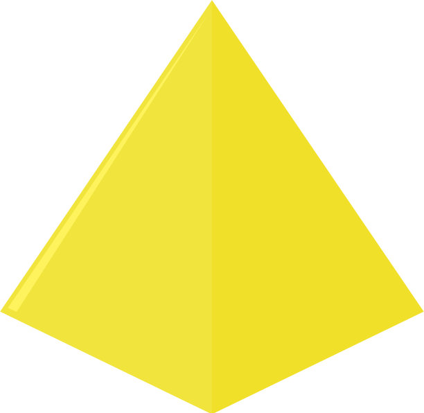 几何形状的三角形在黄色图片下载