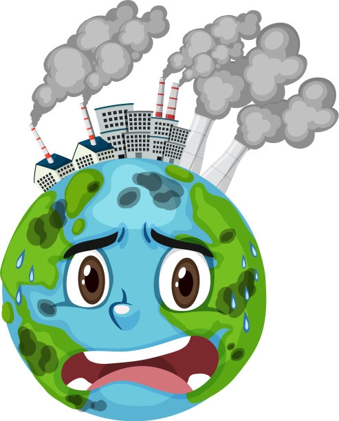 工厂排放的脏烟污染了地球图片下载