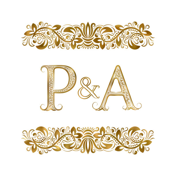 P和一个复古的首字母标志符号字母图片下载