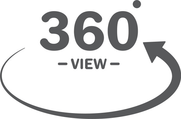 360度视图图标孤立在白色背景图片下载