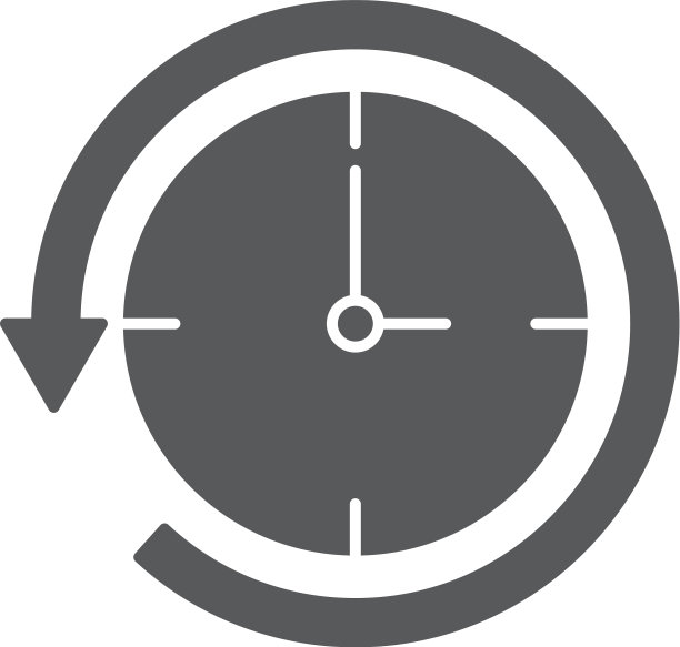 时间返回符号图标孤立在白色背景图片下载