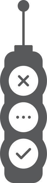 隔离交通信号灯图标概念设计图片下载