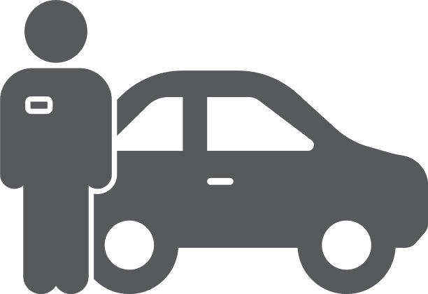 代客停车图标概念孤立在白色图片下载