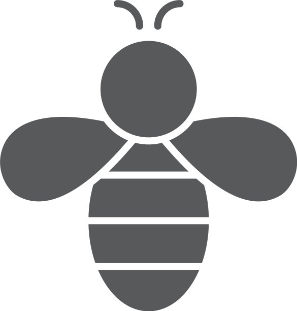 蜜蜂概念标志图形抽象模板图片下载