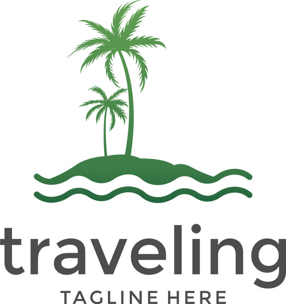 天然海滩标志模板设计会徽图片下载