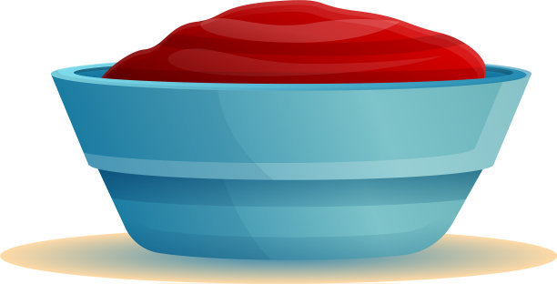 番茄酱碗图标卡通风格图片下载