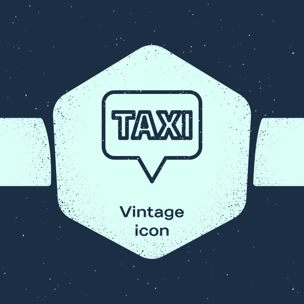 垃圾线地图指针与出租车图标隔离图片下载