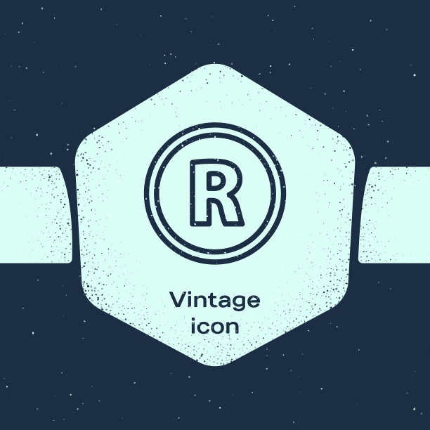 Grunge线注册商标图标隔离图片下载