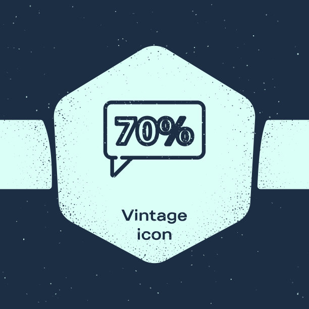 垃圾线七折百分之七十标签图标图片下载