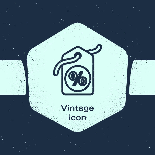 垃圾线折扣百分比标签图标孤立上图片下载