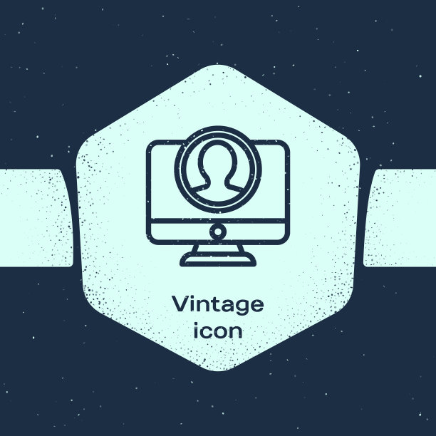 Grunge线创建帐户屏幕图标隔离上图片下载