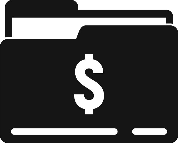 金钱文件夹图标简单的风格图片下载