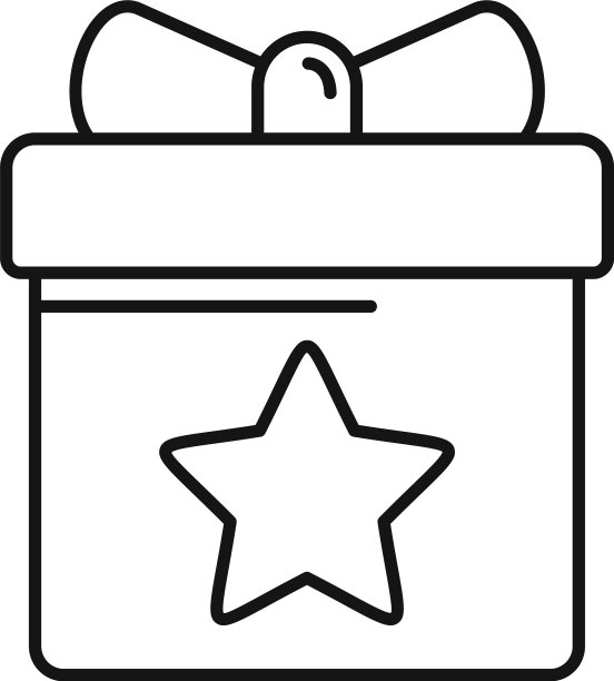 忠诚礼盒图标轮廓风格图片下载