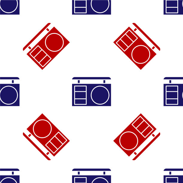 蓝色和红色眼影调色板刷图标图片下载