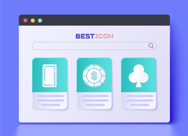 设置赌场筹码与美元符号扑克牌图片下载
