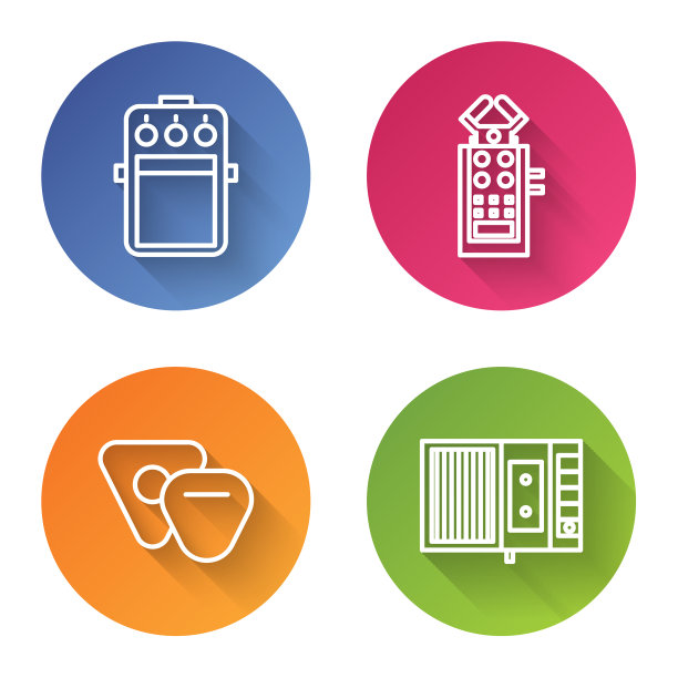 设置线吉他踏板麦克风吉他拨片和图片下载