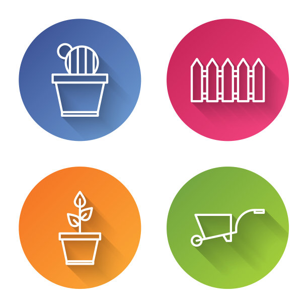 在花盆花园围栏内放置仙人掌和多肉植物图片下载