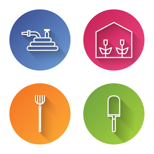 设置线花园软管或家庭温室消防软管图片下载