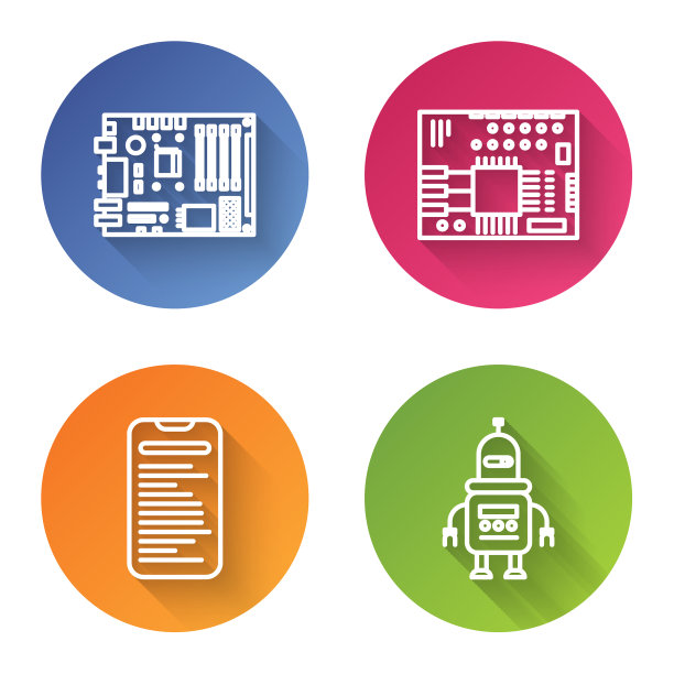 设电子计算机元件线图片下载