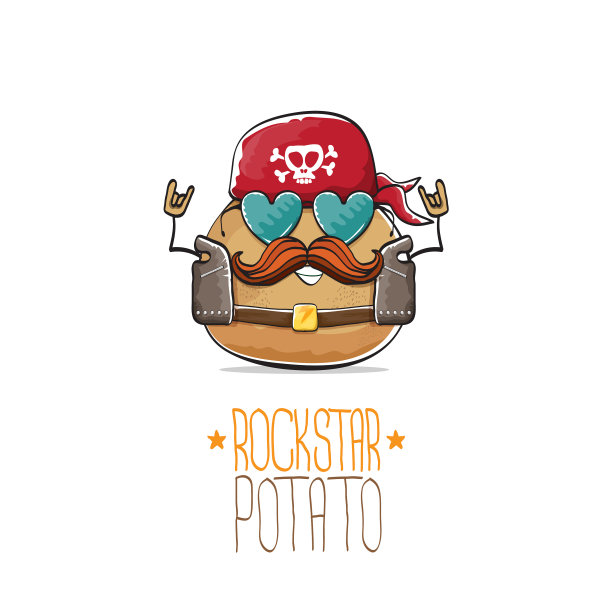 摇滚明星土豆滑稽卡通可爱图片下载