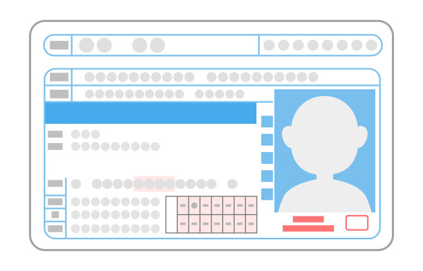 驾驶证表面上的普通驾驶员的插图图片下载
