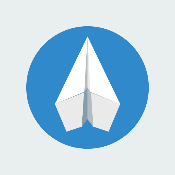 纸飞机图标纸工艺品折纸飞机标志图片下载