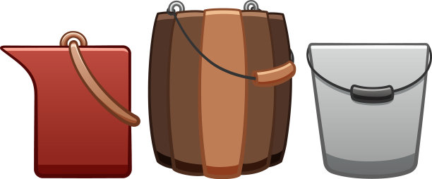 用于清洁浴室和园艺的水桶图片下载