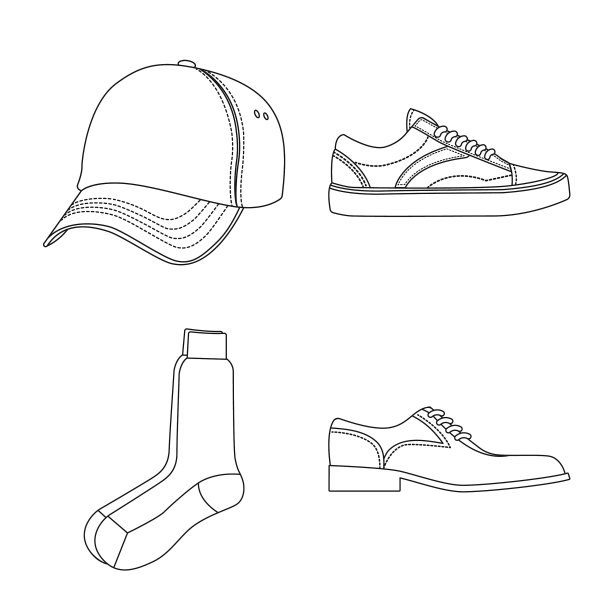 孤立对象人与服装符号的集合图片下载