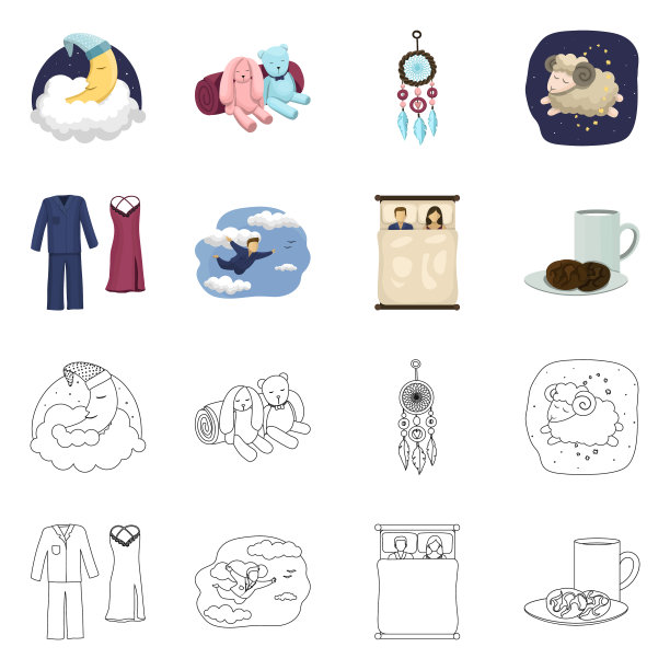 梦想和夜晚的图标集图片下载