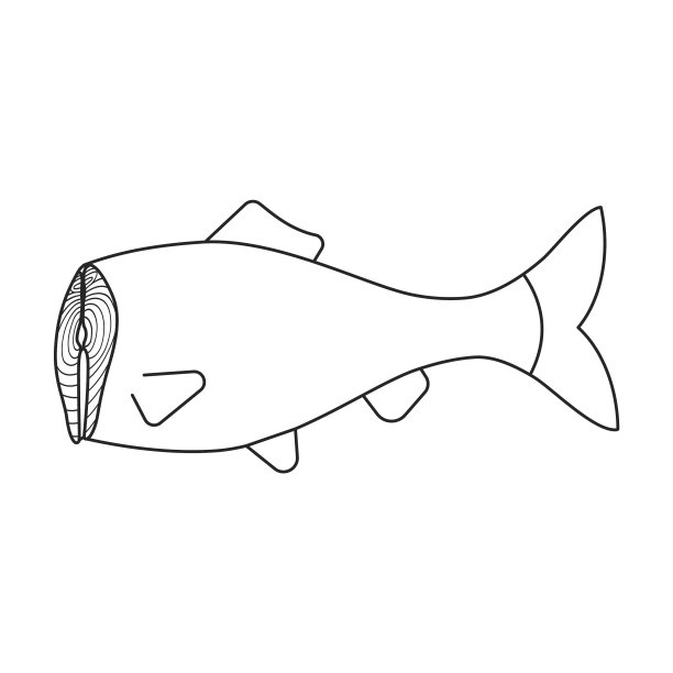 海鱼图标轮廓图标图片下载