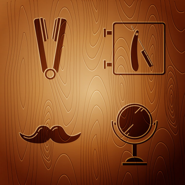 用手镜卷发器烫胡子图片下载