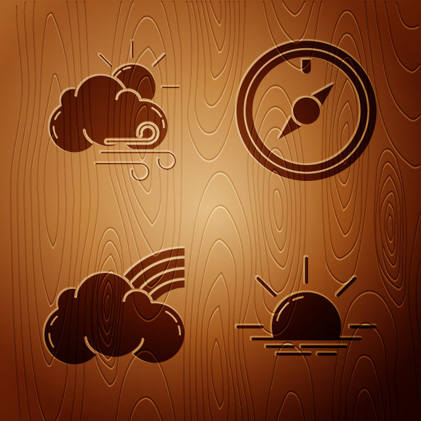 日出多风的天气，彩虹与云彩图片下载