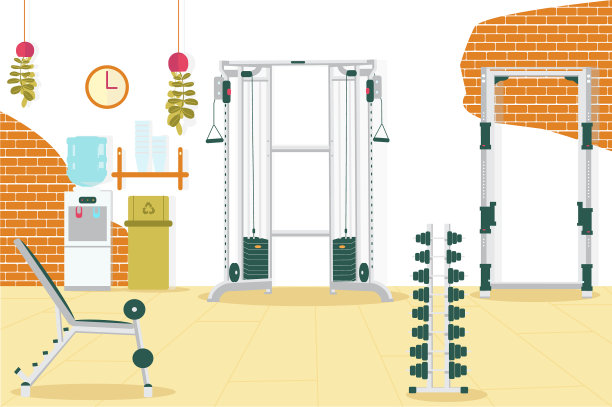 为运动俱乐部的健身房室内设计图片下载