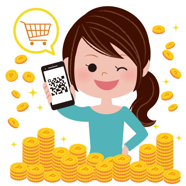 女人和硬币矢量插图。购物图片下载