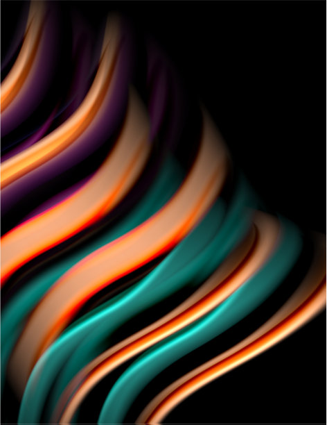 丝绸光滑的线条上的黑色液体液体的颜色图片下载